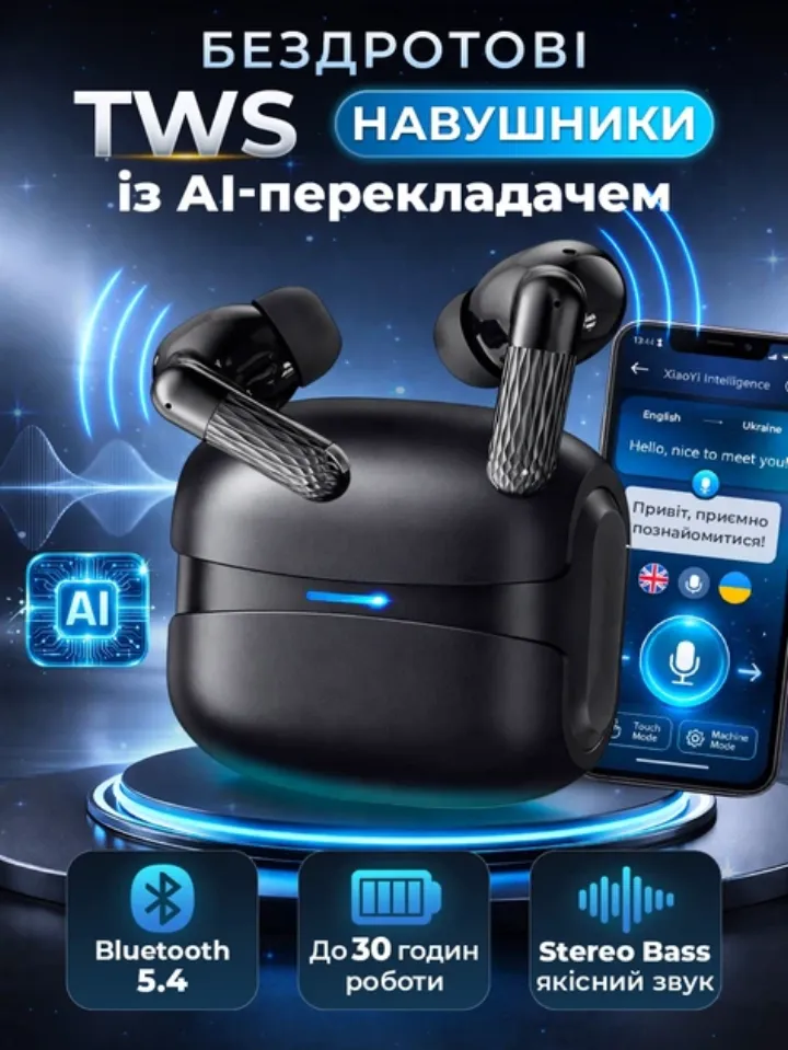 Бездротові навушники G63 з мовним перекладачем