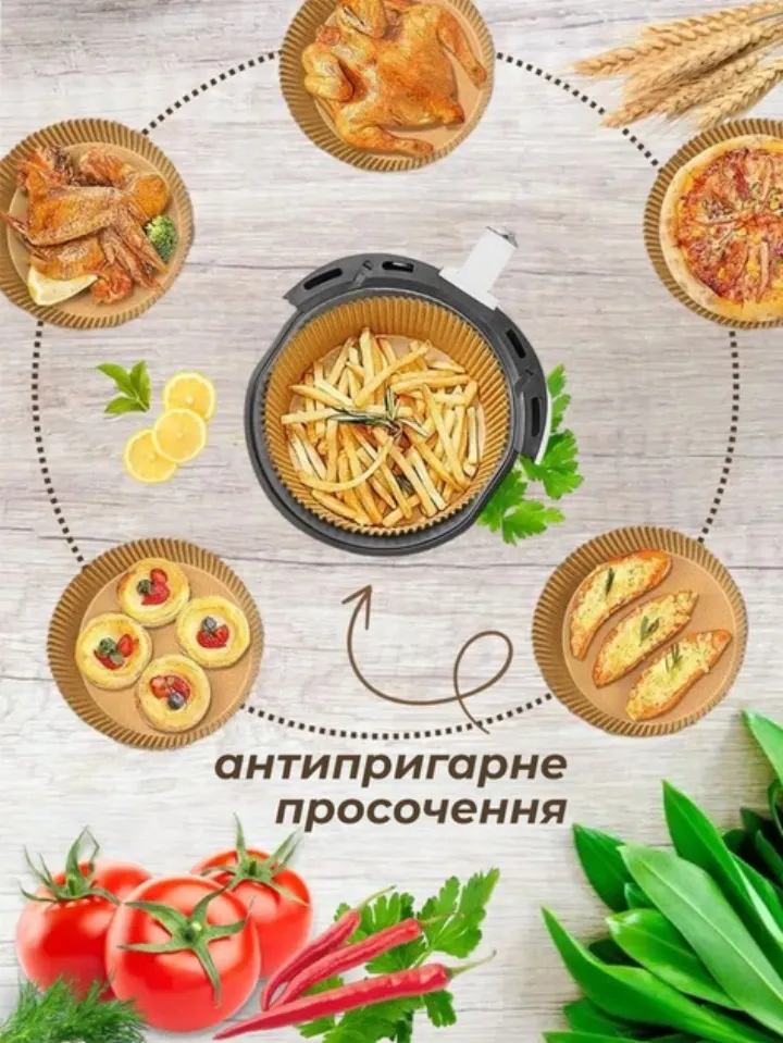 Антипригарне просочення: курка, піца, фрі, тарталетки не прилипають