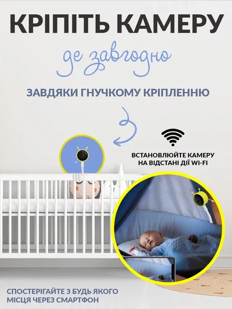 Гнучке кріплення 50 см — камеру можна закріпити де завгодно