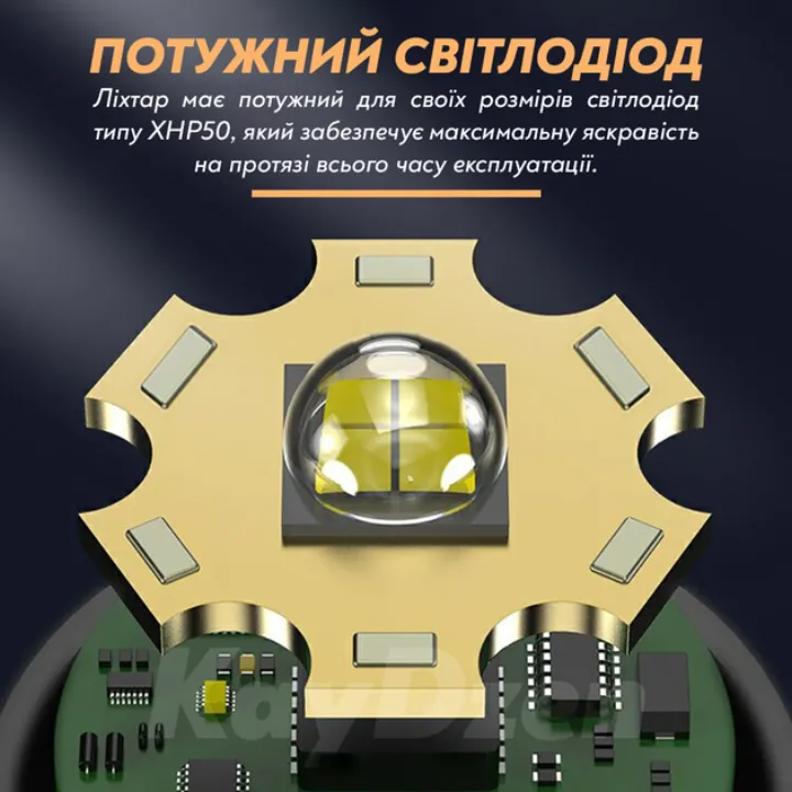 Потужний світлодіод XHP50 в ліхтарі