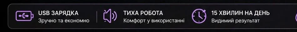 USB-зарядка, тиха робота, 15 хвилин на день