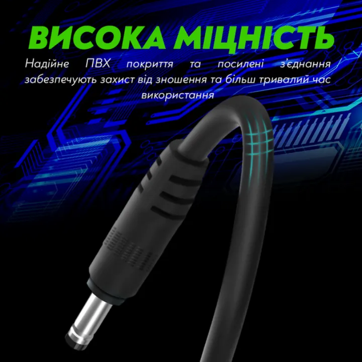 Міцний DC-конектор з надійним ПВХ-покриттям