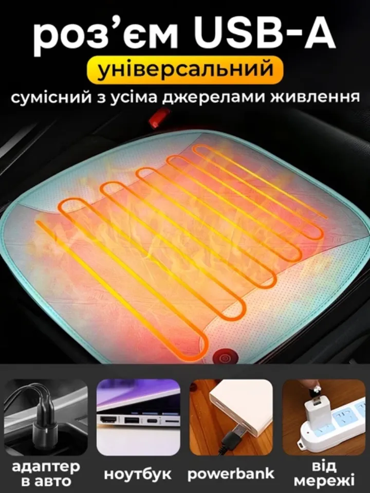 Універсальний роз'єм USB-A: адаптер в авто, ноутбук, повербанк, мережа