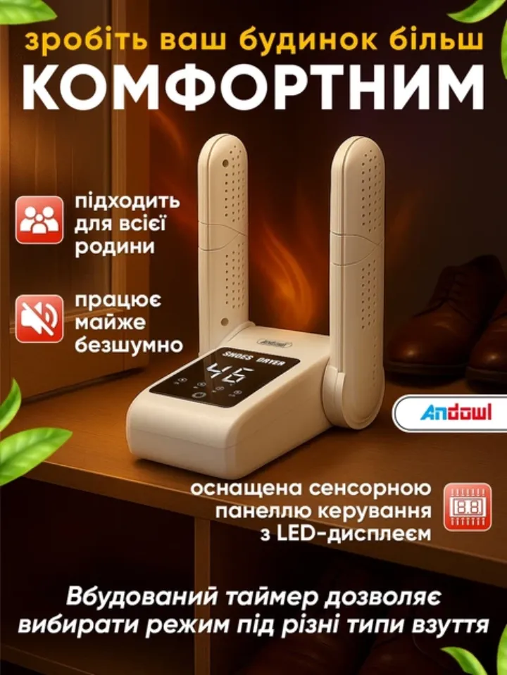 Сенсорна панель керування з LED-дисплеєм, безшумна робота, вбудований таймер