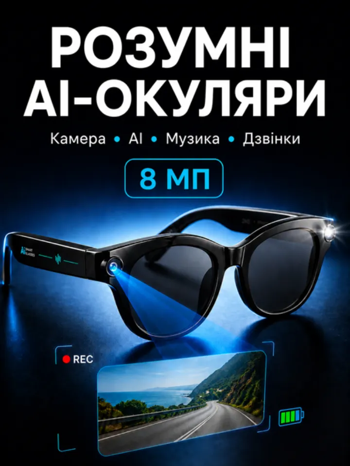 Смарт окуляри G5 з камерою (AI, музика, дзвінки)