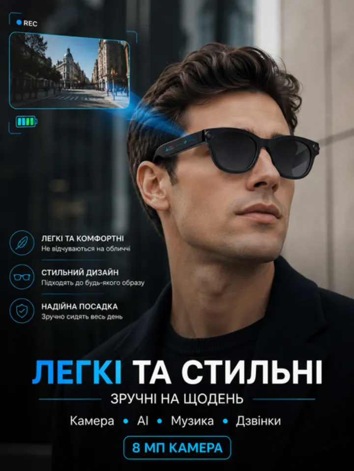 Легкі та стильні смарт окуляри на кожен день