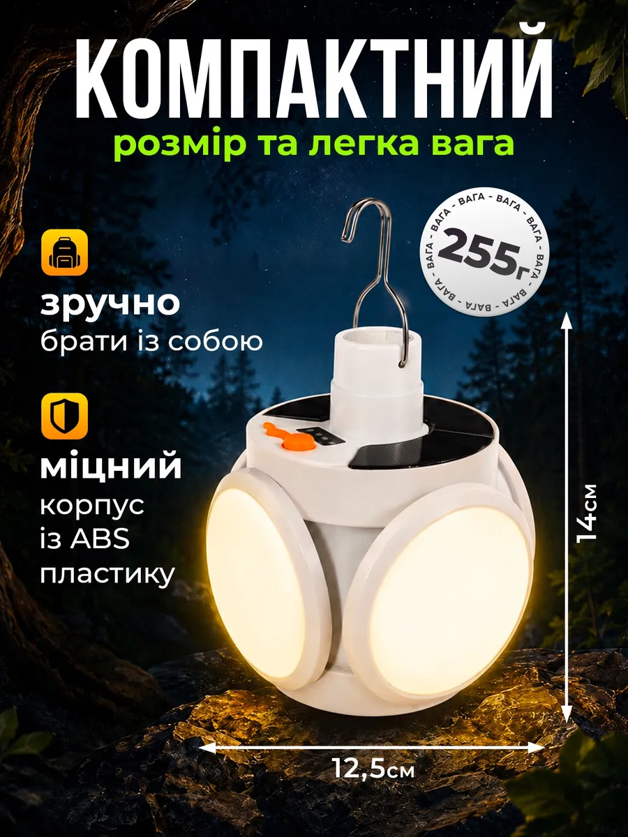 Розмір 14 × 12,5 см, вага 255 г, корпус з ABS-пластику