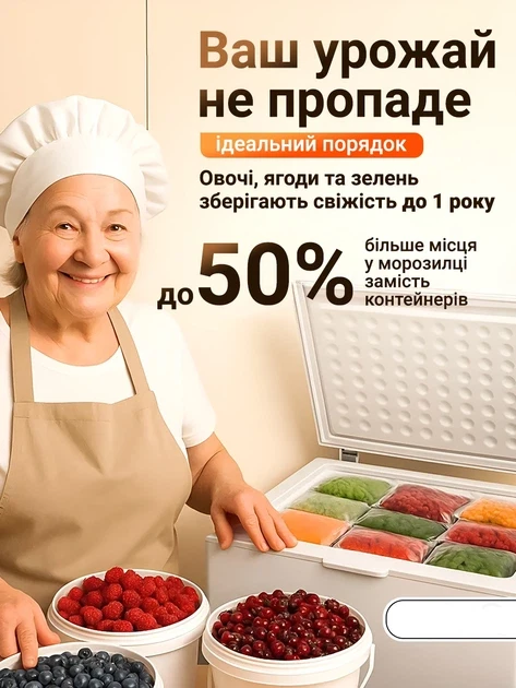 Зберігання урожаю у морозилці до 1 року