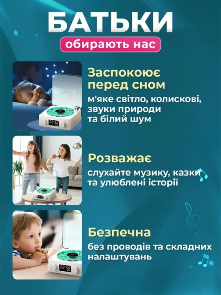 Батьки обирають: заспокоює перед сном, розважає, безпечний